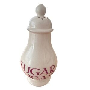 Vintage Sugar Shaker Emma Bridgewater Love & Kisses Ceramic England "Sugar"